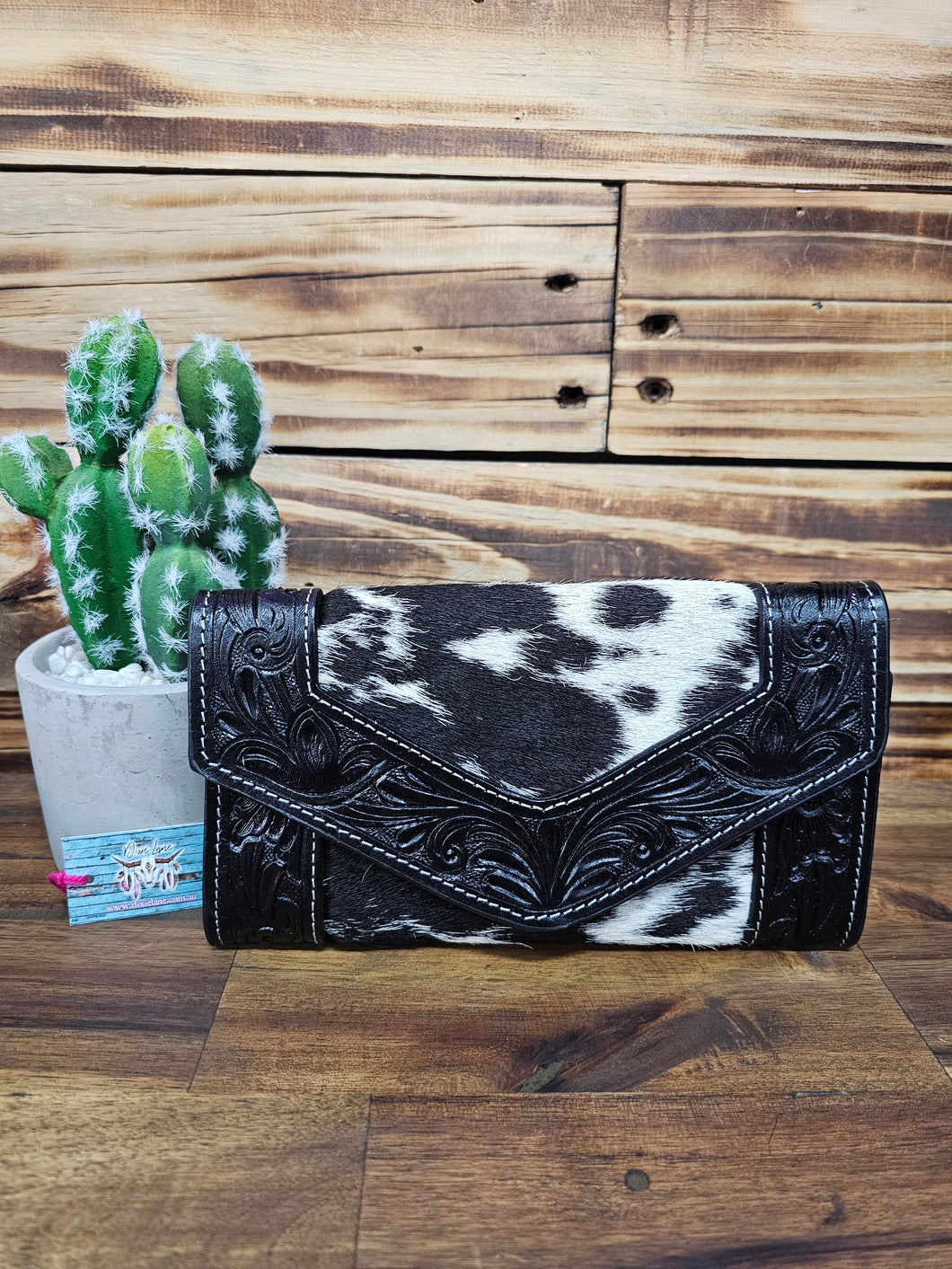 Tooled Leather & Hide Wallet