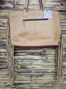 Turquoise & Fringe Tote Bag