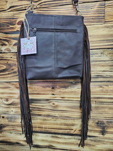 Leather & Hide Fringe Crossbody