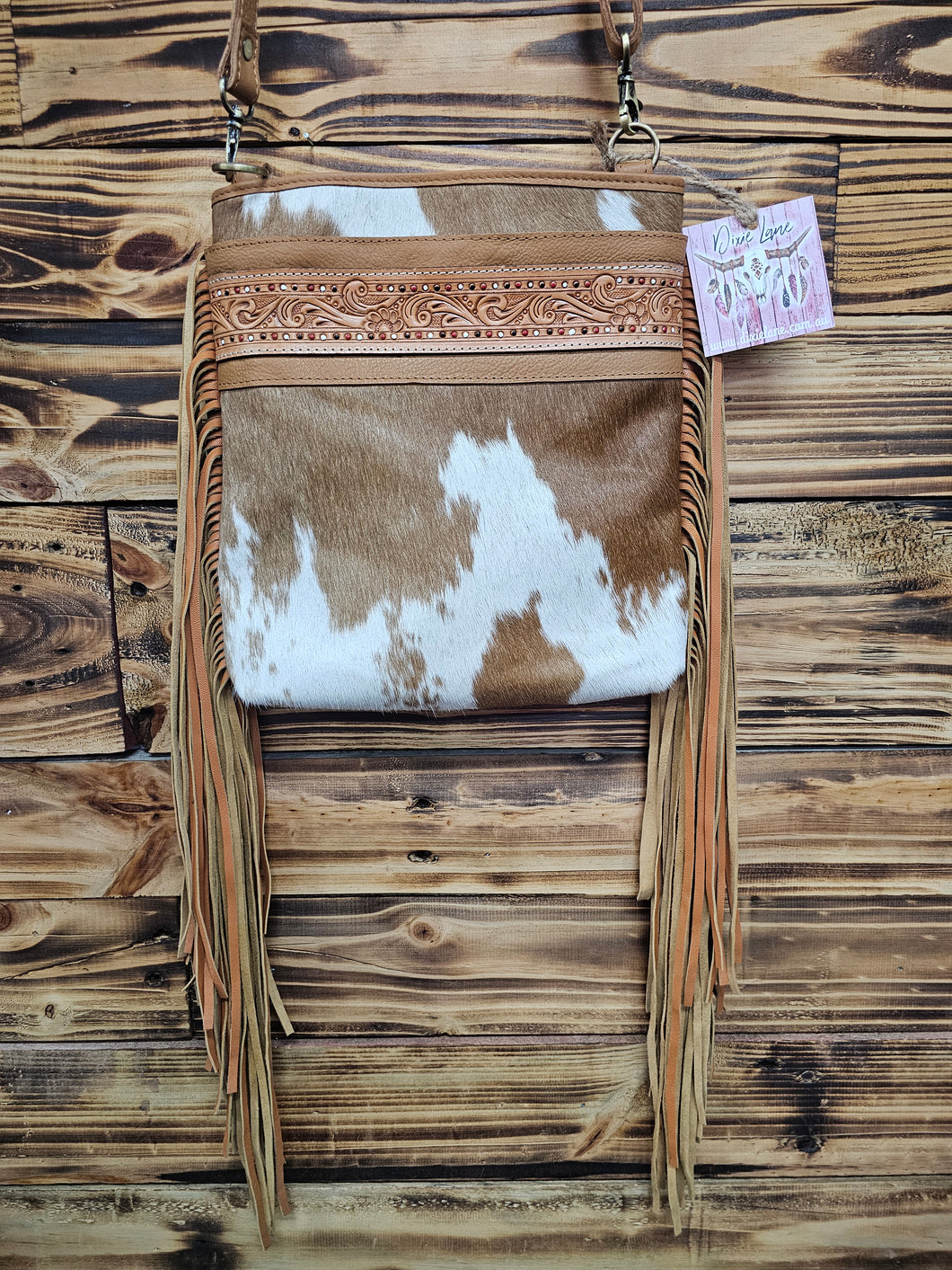 Leather & Hide Fringe Crossbody