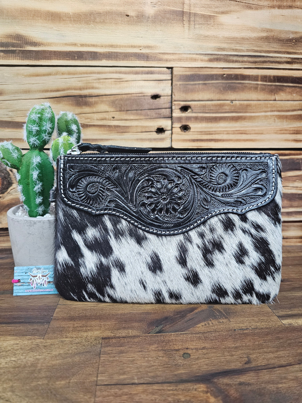 Hide & Leather Clutch