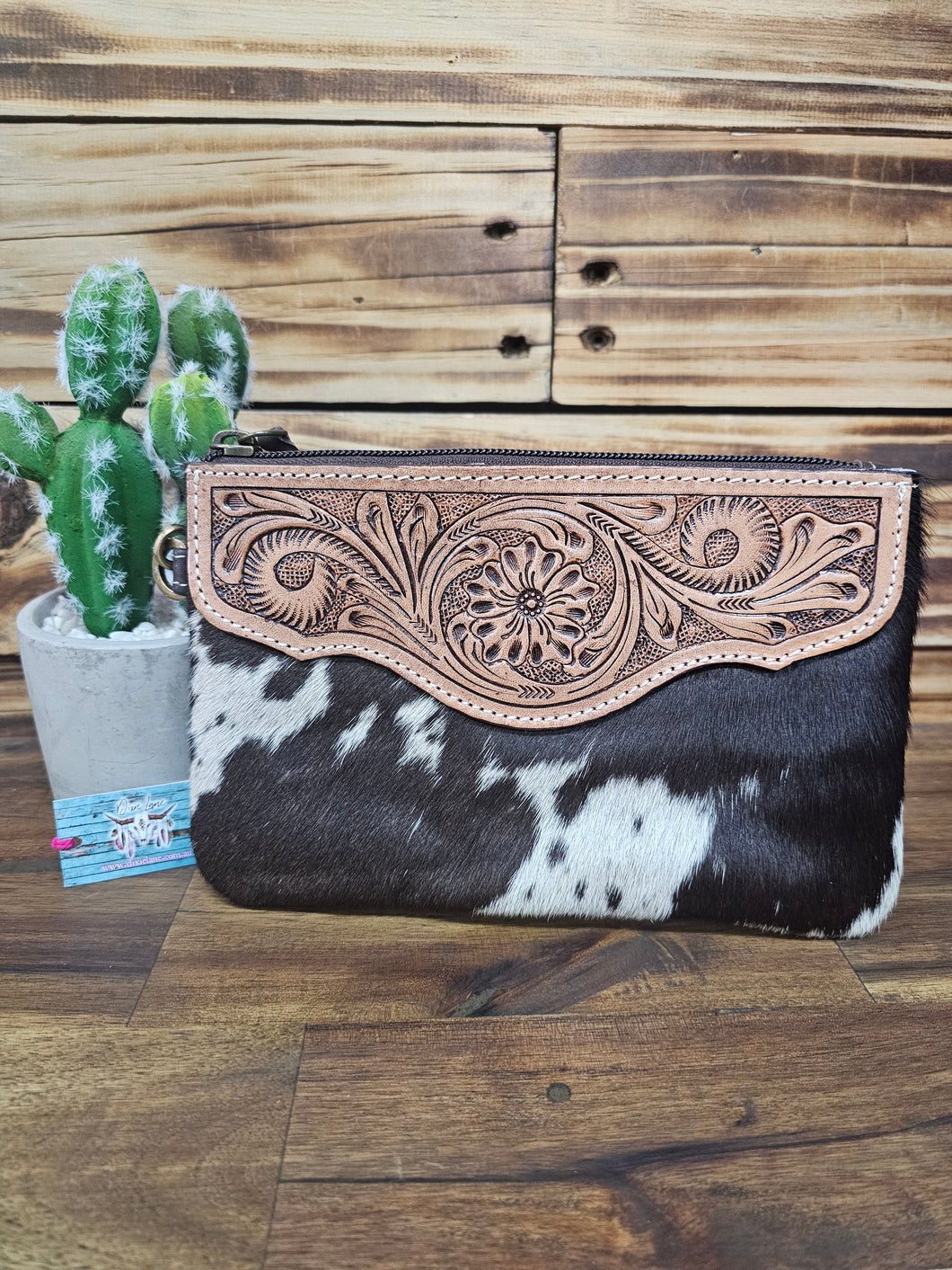 Hide & Leather Clutch