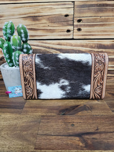 Tooled Leather & Hide Wallet