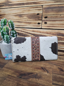 Tooled Leather & Hide Wallet