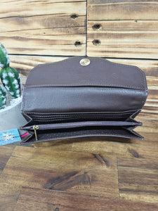 Turquoise Leather & Hide Wallet