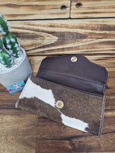 Load image into Gallery viewer, Turquoise Leather &amp; Hide Wallet

