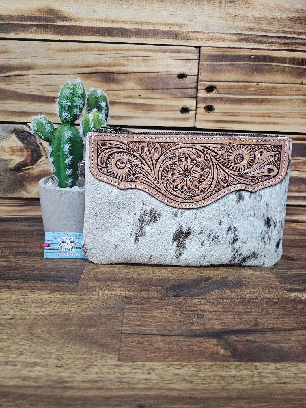 Hide & Leather Clutch