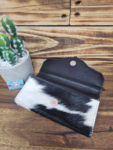 Load image into Gallery viewer, Turquoise Leather &amp; Hide Wallet
