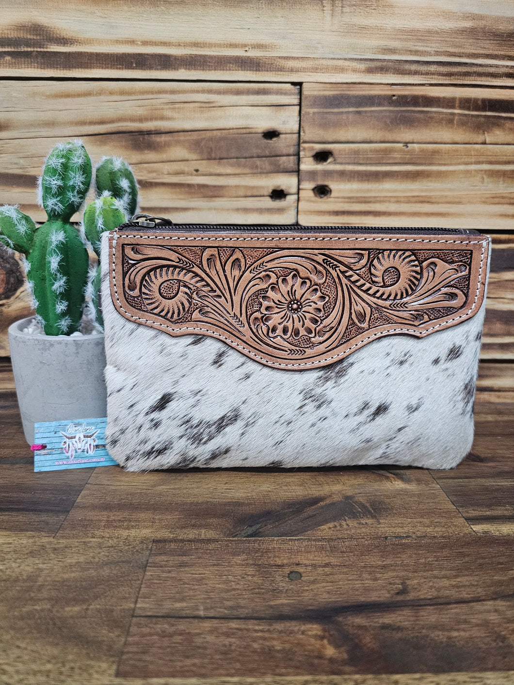 Hide & Leather Clutch