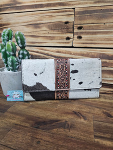 Tooled Leather & Hide Wallet