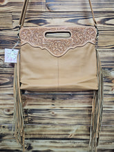 Load image into Gallery viewer, Leather &amp; Hide Fringe Handbag
