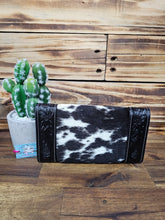 Load image into Gallery viewer, Tooled Leather &amp; Hide Wallet
