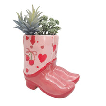 Load image into Gallery viewer, Cherry Cowboy Boot Planter
