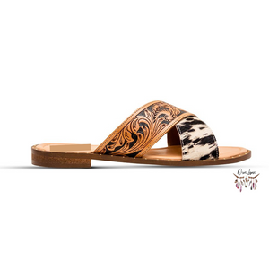 Black Hide & Leather X Sandles