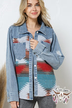 Load image into Gallery viewer, Nevada Denim Shacket - Teal
