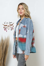 Load image into Gallery viewer, Nevada Denim Shacket - Teal
