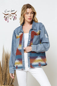 Nevada Denim Shacket - Rust
