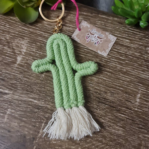 Boho Cactus Keychain