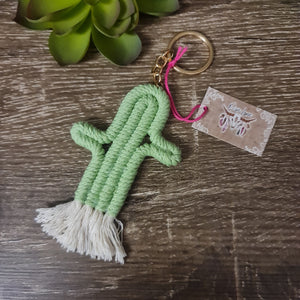 Boho Cactus Keychain