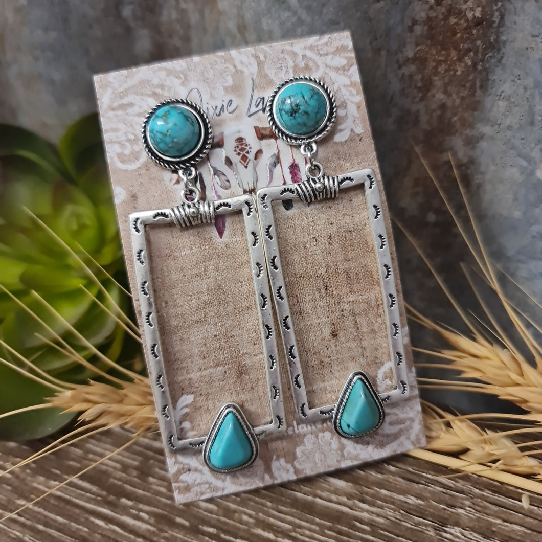 Turquoise Boho Dangles