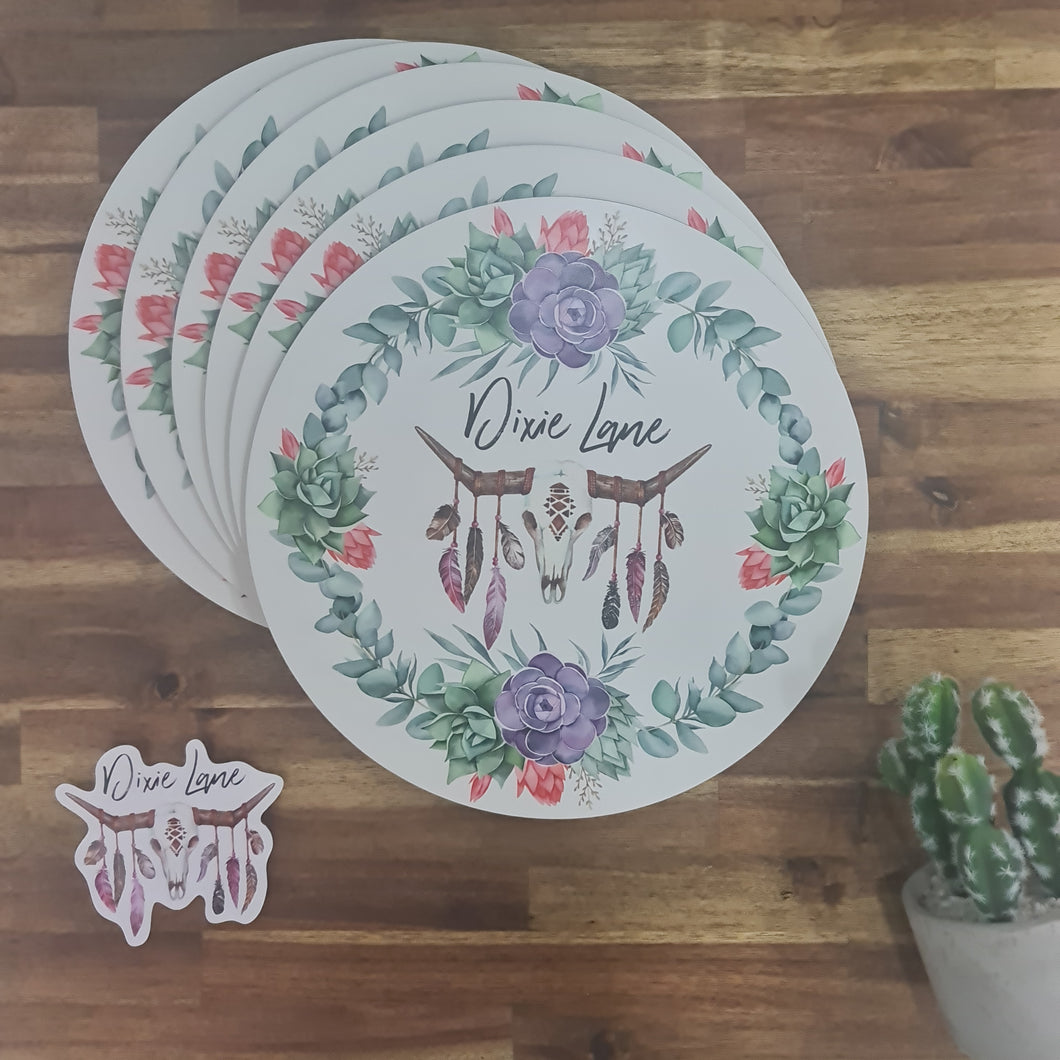 Dixie Lane Wreath Placemat Set