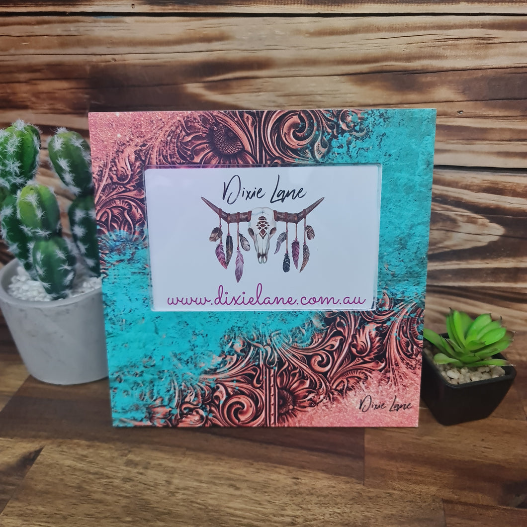 Dixie Lane Tooled Leather Photo Frame