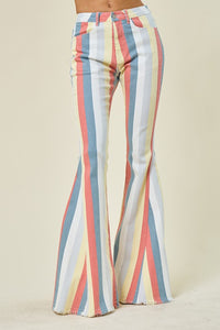 Tampa Terracota Striped Flares
