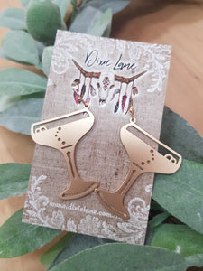 Martini glass earrings