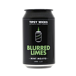 Tipsy Wicks CANdle "BLURRED LIMES" - Mint Mojito